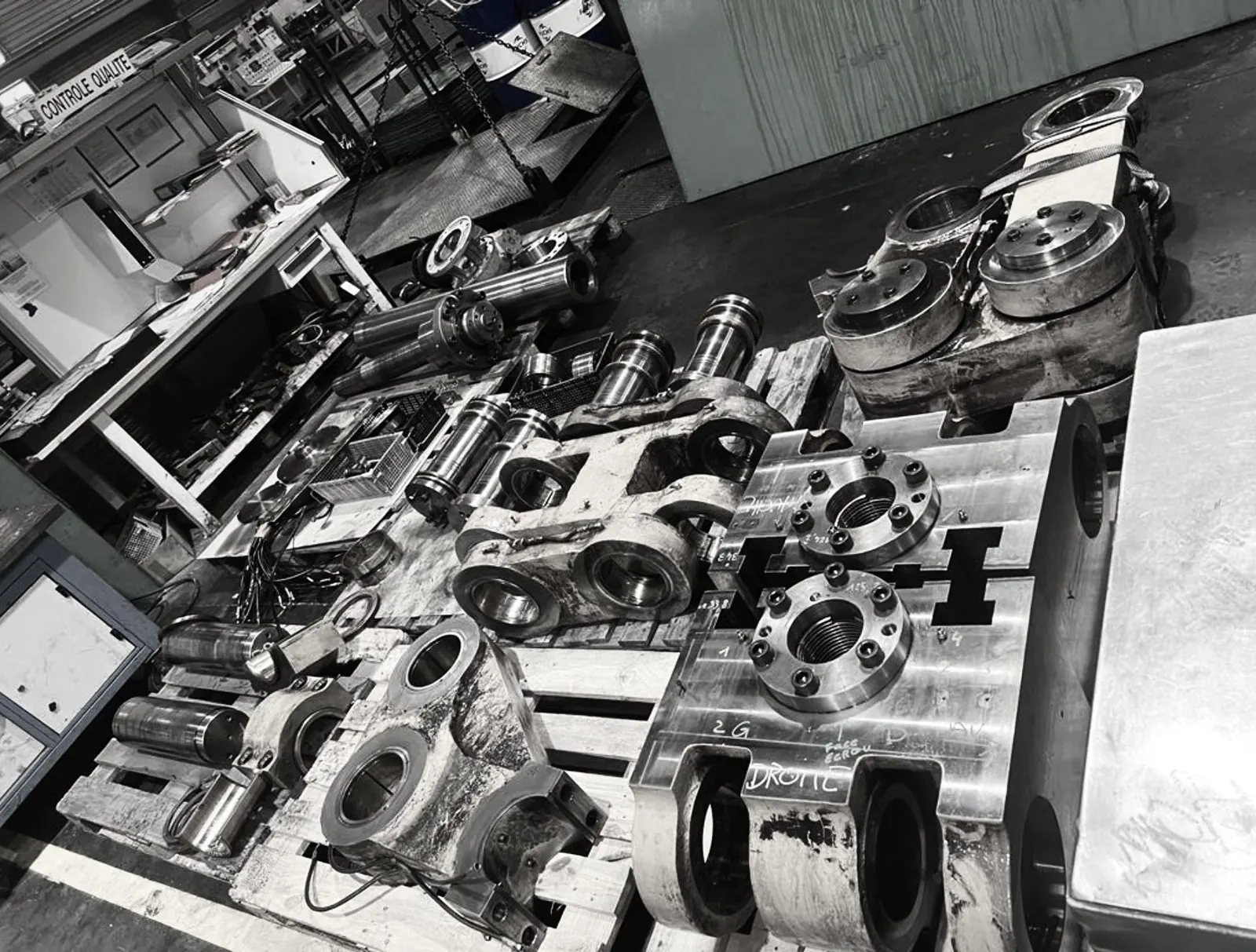 Pièces de presses hydrauliques révisées en atelier NOMACh